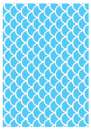 Printed Wafer Paper - Fish Scale Pastel Blue